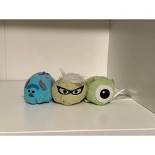 Disney Tsum Tsum Monsters Inc Mike Wazowski Sulley Roz Mini Plush Set of 3 NWT
