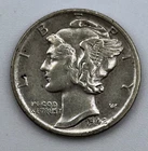 1942 Silver Mercury Dime 10C 10 Cents XF EF Extra Fine 90%