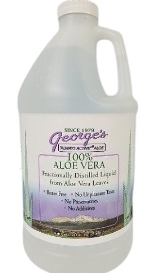 Georges Always Active Aloe 100% Алоэ Вера, фракционно дистиллированная жидкость, 64 унции