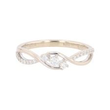 .21ctw Round Cut Diamond Three-Stone Engagement Ring 14k White Gold Size 8