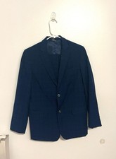 Tommy Hilfiger THFlex Youth Boys Navy Blue Plaid Suit Modern Jacket Pants Sz 16