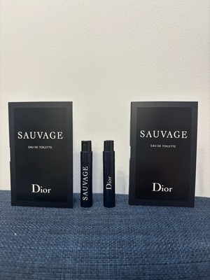 DIOR SAUVAGE EDT 1.0ml .03fl oz x 2 COLOGNE SPRAY SAMPLE VIALS