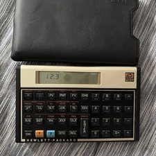 VTG Hewlett Packard HP 12C Financial Calculator Gold With Case TESTED Works
