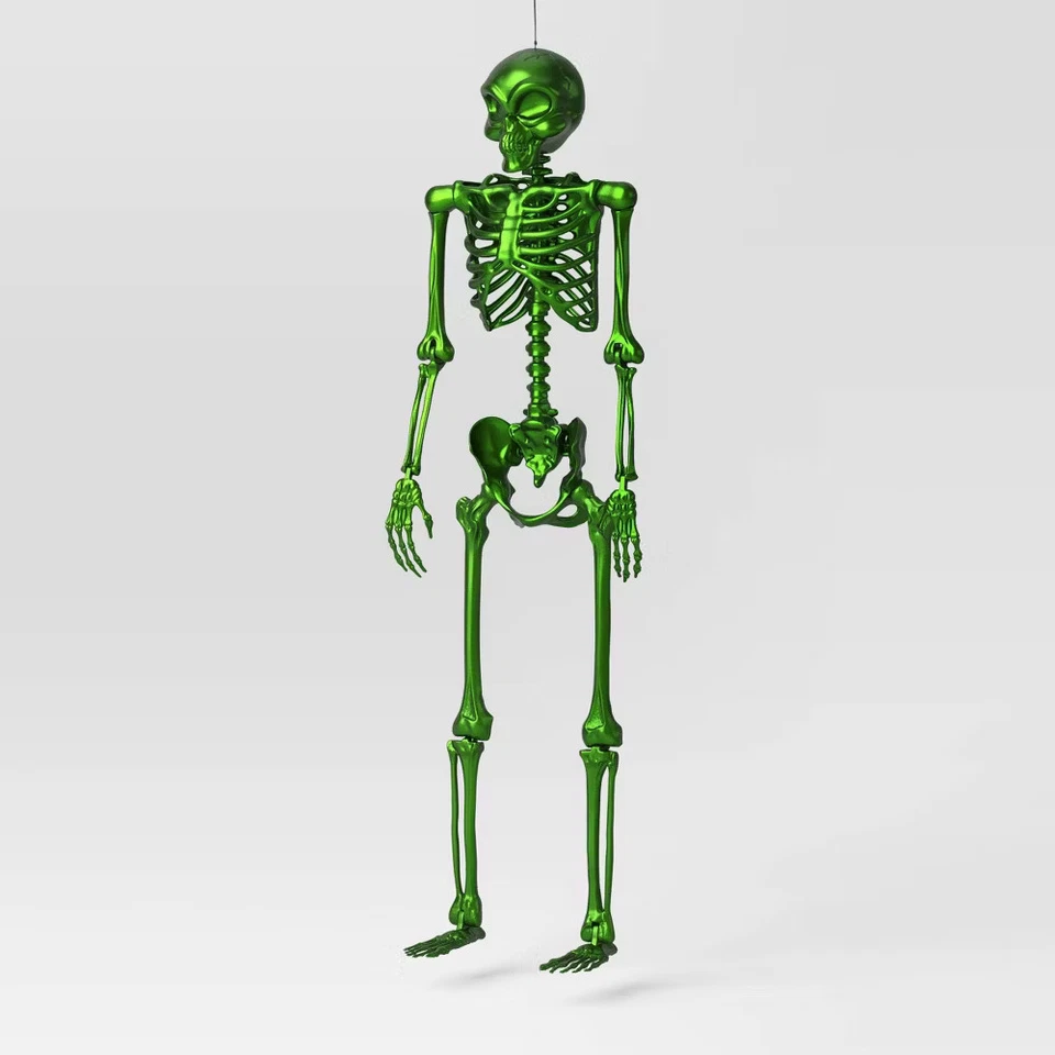 60" Posable Skeleton Halloween Decorative Prop Ghoulish Glow - Hyde and EEK! - Image 2 of 3