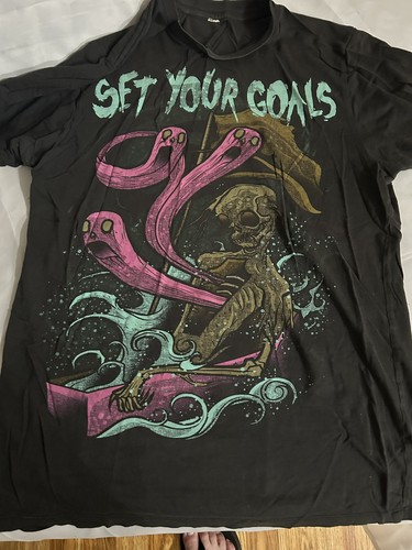 Vintage Set Your Goals Shirt Small Pop Punk Band Merch