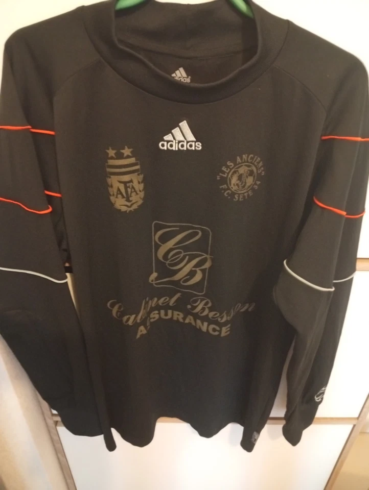 MAILLOT FOOTBALL ADIDAS ANCIENS DU FC.SETE N°1 PORTE - Photo 1/4