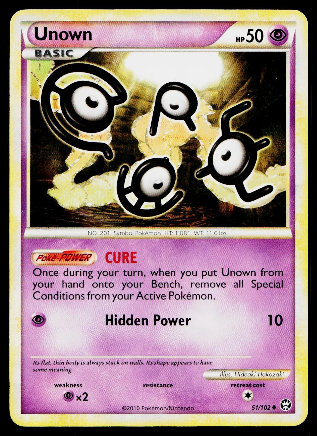 Unown 51/102 Uncommon HGSS Triumphant Pokemon Lightly Played