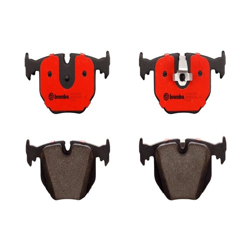 NEW Brembo Premium NAO Ceramic Plus SENSOR Disc Brake Pad 2 Wheel Set P06020N - Picture 3 of 5