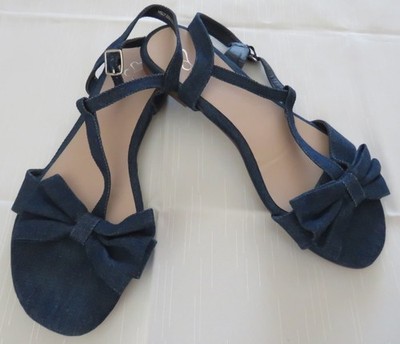 Sandalen in Jeansoptik von ''Yours''  Gr. 40 Weite H (7 EEE) - neuwertig
