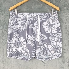 Chubbies Shorts Small Gray Swim Trunks Beach Cruise Floral Tropical Resort Lined