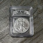 2018 Silver Eagle ICG MS-70 First Day of Issue #3254 of 3929