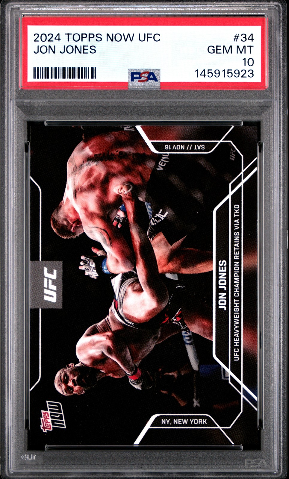 2024 TOPPS NOW UFC #34 JON JONES PSA 10