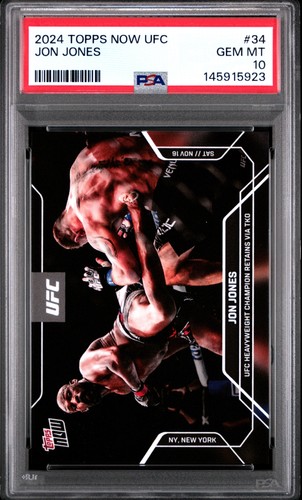 2024 TOPPS NOW UFC #34 JON JONES PSA 10