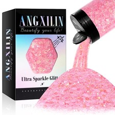 Holographic Chunky Glitter, 190G/6.7Oz Chunky and Fine Mixed Craft Glitter, Bulk