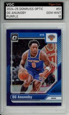 2024-25 PANINI DONRUSS OPTIC PURPLE #51 OG ANUNOBY VGC GEM MINT 10 J83 IJ49