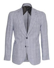 NWT EZZELINO SPORT COAT blazer jacket bue linen cotton luxury Italy 58