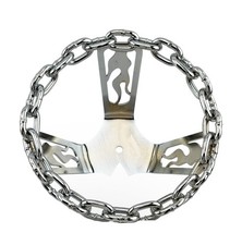 Chrome Flame Chain Steering Wheel Lowrider Chopper Hot Rod Style Stem Mount.