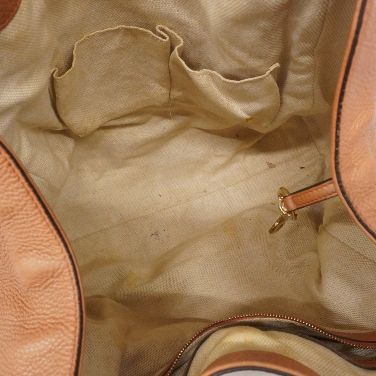 Gucci Soho Leather Tote Bag Orange Champagne Gold Hardware thumbnail 4