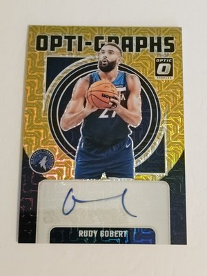 2024-25  Donruss OPTIC Rudy GOBERT OPTI-GRAPHS Bookend 8/8-BLACK-Rare #OG-RUD