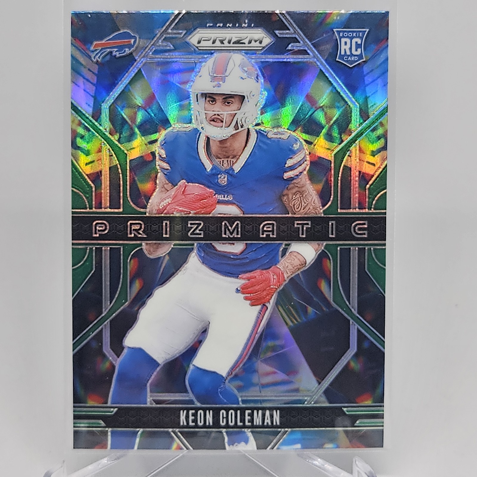 2024 Panini Prizm - Prizmatic Keon Coleman #15 Green Wave Prizm (RC)