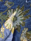 Pottery Barn Floral Mum Duvet Cover Denim Blue Queen EUC — photo 2