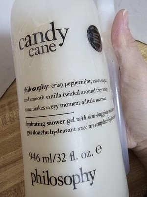 Philosophy Candy Cane Shampoo, Shower Gel & Bubble Bath New With Pumper 32 Oz