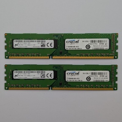 Micron 16 GB (2x 8 GB) DDR3-1600 PC3-12800U MT16JTF1G64AZ-1G6 2Rx8 1.5 V PC RAM
