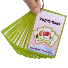 English Flash Cards Vegetable Flashcard for Kids Preschool Kindergarten