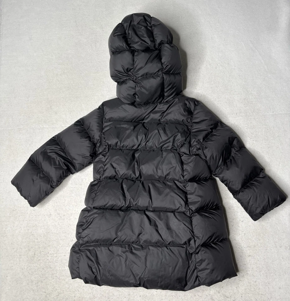 Polo Ralph Lauren Niñas Negro Plumón Acolchado Capucha Puffer Chaqueta Larga Niñas 2T Foto 4 de 4