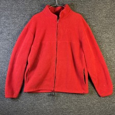 J Crew Fleece Jacket Kids Size M Red Full Zip Outdoors