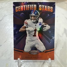 2025 Certified - Malik Nabers Mirror Orange Certified Stars /149 - #CST-MNS