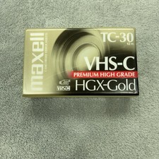Maxell HGX-Gold VHSC TC-30 Premium High Grade Video Cassette Tape Factory Sealed