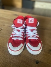 Mega Adidas Nizza High Top Sneaker Turnschuhe Gr. 38 Rot Weiß