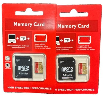  (2pk) 1 Tb Micro Sd With Adapter New