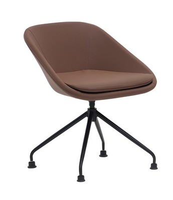 Schicker Brauner Bürostuhl Designer Arbeitssessel Edle Sitzmöbel