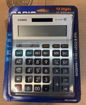 Casio DM-1200BM XL Desktop Calculator, 12-DigitS -LARGE DISPLAY- NEW