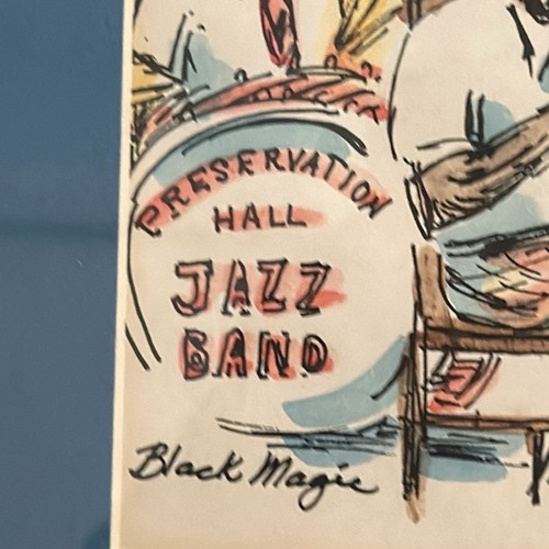 Donabeth Jones Watercolor Black Magic New Orleans Preservation Hall Jazz Band - Picture 5 of 8