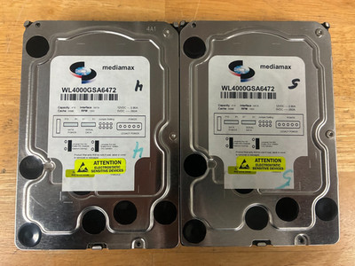 WL 4TB 64MB Cache 7200RPM SATA 6.0Gb/s 3.5'' Internal Enterprise HDD (Lot of 2)