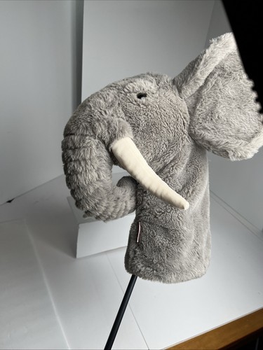 Daphne's Golf Club Head Cover 15" Elephant w Tusk Plush Puppet Stuffed Animal - Picture 5 of 16