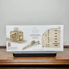 UGEARS Wooden 3D Puzzle Mechanical Model Kit - TRAM On RAILS - New Sealed
