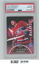 2021-22 Upper Deck UD Canvas Young Guns Cole Caufield PSA 10 #C211 Montreal