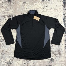 Subaru Black Label 1/4 Zip Shirt Mens M Black Long Sleeve Racing Cars Pullover