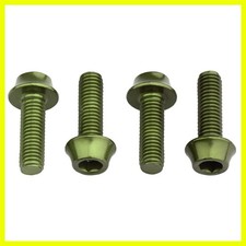 Water Bottle Cage Bolts - Set/4, Aluminum, Olive | bike-water-bottle-cages