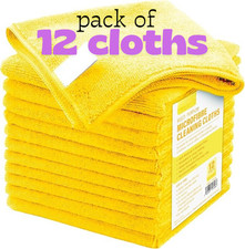 12 Pack Microfiber Cleaning Cloths Dishcloth Car Polishing Drying 30cm X 30cm