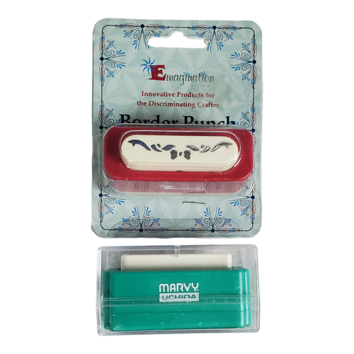 Decorative Border Punch Lot of 2 Marvy Uchida Emagination Ribbon Heart ...