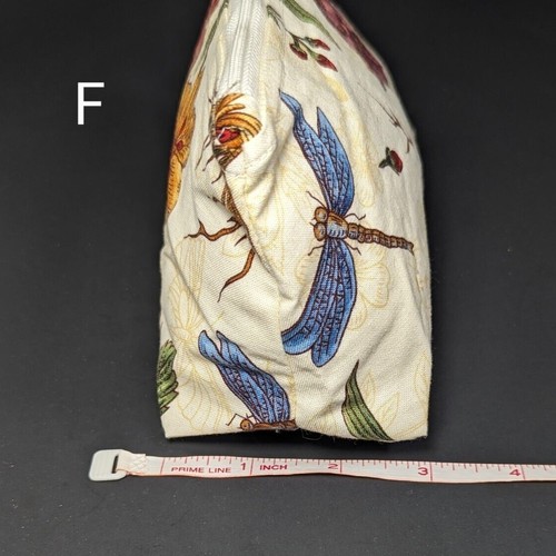 Selbstgemachte Stoff Kosmetiktasche gefüttert Reißverschlusstasche rechteckig klein Handarbeit - Bild 30 von 66