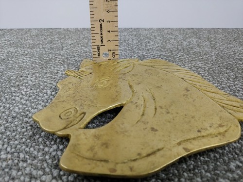 Unicorn Head Trivet Brass Horse 6 inches Hot Pot Stand Table Decor - Picture 7 of 7