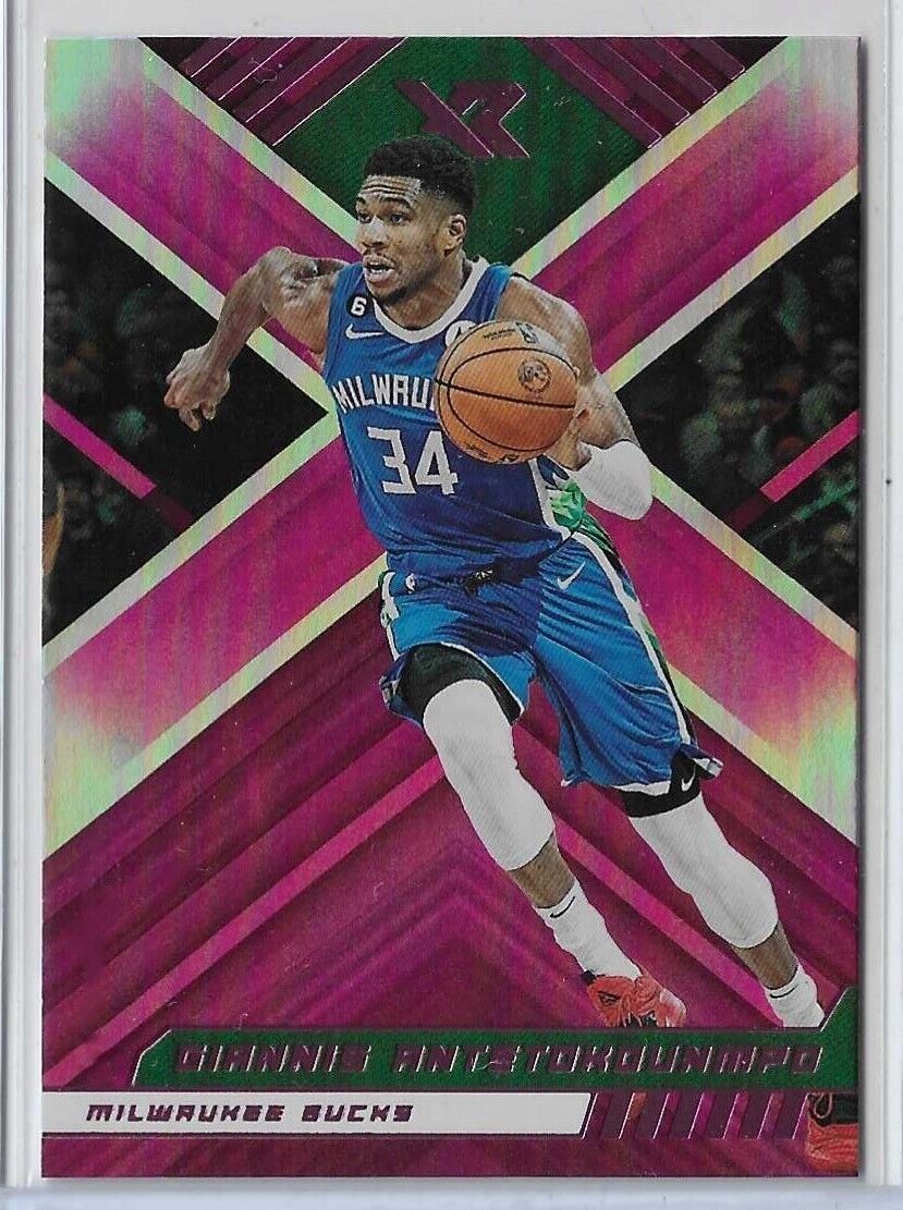 2022-23 Panini Chronicles XR Giannis Antetokounmpo Pink #296 2022-23 Panini Chronicles XR Giannis Antetokounmpo Pink #296