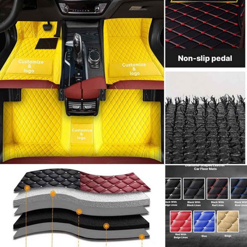 For Mini Pu Leather Car Floor Mat Waterproof All Weather Carpets Custom Auto - Imagen 11 de 41