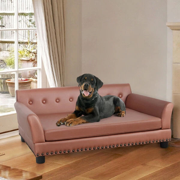 Lounger sofa bed with wood frame sales